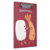 Freunde von niedlichem Sushi-Reis Cartoon Klemmbrett (Rechts)