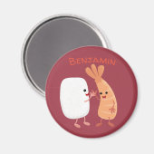 Freunde von niedlichem Sushi-Reis Cartoon Magnet (Vorderseite/Rückseite)