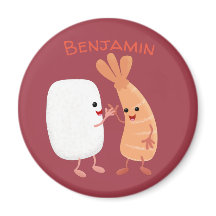 Freunde von niedlichem Sushi-Reis Cartoon