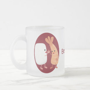 Freunde von niedlichem Sushi-Reis Cartoon Mattglastasse