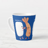 Freunde von niedlichem Sushi-Reis Cartoon Milchtasse (Linke Ecke)