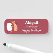 Freunde von niedlichem Sushi-Reis Cartoon Namensschild (Beispiel)