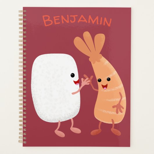 Freunde von niedlichem Sushi-Reis Cartoon Planer (Vorderseite)