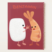 Freunde von niedlichem Sushi-Reis Cartoon Planer (Rückseite)