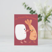 Freunde von niedlichem Sushi-Reis Cartoon Postkarte (Stehend Vorderseite)