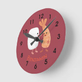 Freunde von niedlichem Sushi-Reis Cartoon Runde Wanduhr (Winkel)