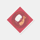 Freunde von niedlichem Sushi-Reis Cartoon Serviette (Ecke)