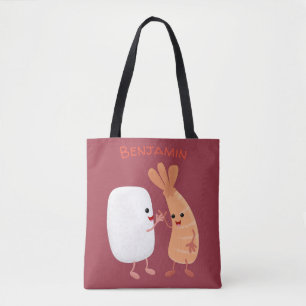 Freunde von niedlichem Sushi-Reis Cartoon Tasche