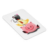 Freunde von Piggy Chick and Mouse Magnet Spaß (Rechte Seite)