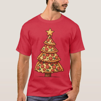 Freunde von Pizza Christmasree T-Shirt