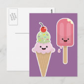 Freunde von Popsim & Ice Postkarte (Vorne/Hinten)