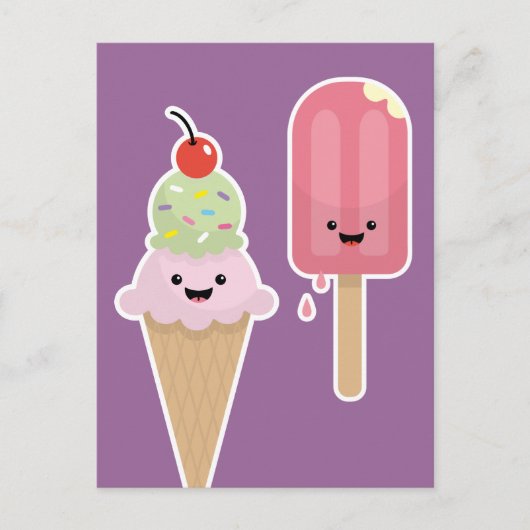 Freunde von Popsim & Ice Postkarte (Vorderseite)