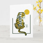 Freunde von Tiger und Maus Karte (Gelbe Blume)