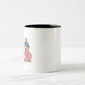 Freunde von Unicorn und Flamingo Zweifarbige Tasse (Mittel)