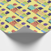 Freunde von Wasserfarben Spaß Geschenkpapier (Ecke)