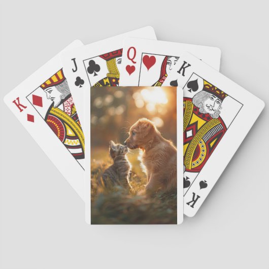 Freunde von Welpen und Kitten Spielkarten (Rückseite)