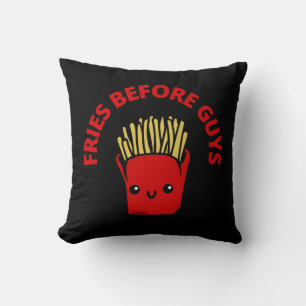 FREUNDE VOR TYP lustige Pommes frites pun Kissen