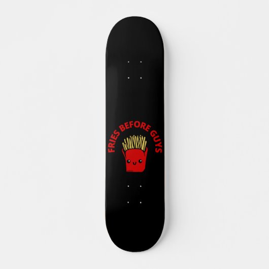 FREUNDE VOR TYP lustige Pommes frites pun Skateboard (Vorne)
