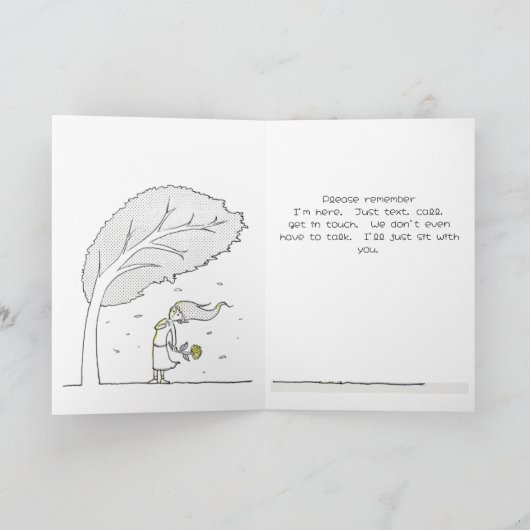 Freunde, wenn das Leben überwältigend unterstützen Karte (Innenseite)