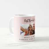 Freunde werden für immer rosa Foto Kaffeetasse (Vorderseite Links)