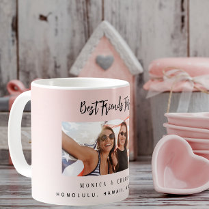 Freunde werden für immer rosa Foto Kaffeetasse