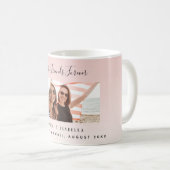 Freunde werden für immer rosafarbenes Foto Kaffeetasse (VorderseiteRechts)