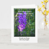 Freunde werden uns von Engeln, Freunden, geblasen. Karte (Gelbe Blume)