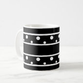 Freunde White Polka Dots Black Kaffeetasse (Vorderseite Links)