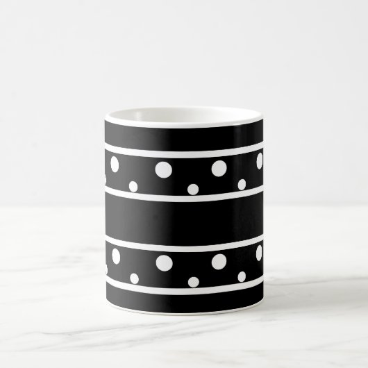 Freunde White Polka Dots Black Kaffeetasse (Mittel)