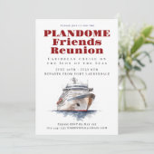 Freunde Wiedersehen Cruise Vacation Einladung (Stehend Vorderseite)