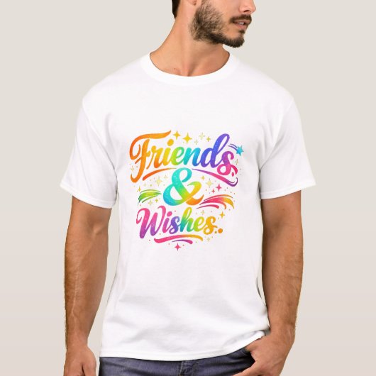 "Freunde & Wünsche." T-Shirt (Vorderseite)