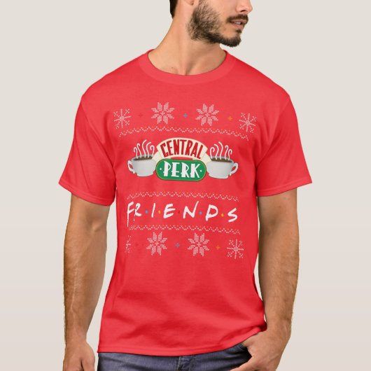 Freunde XMas Central Perk Geschenk T-Shirt (Vorderseite)
