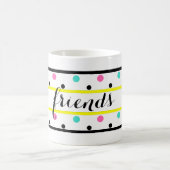 Freunde Yellow Pink Türkise Polka Dots Kaffeetasse (Mittel)