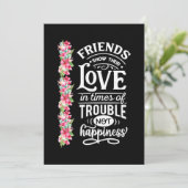 Freunde zeigen ihre Liebe Einladung (Stehend Vorderseite)