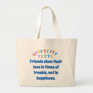 Freunde zeigen ihre Liebe - Freundschaftsangebot Jumbo Stoffbeutel