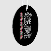 Freunde zeigen ihre Liebe Ornament (Vorderseite)