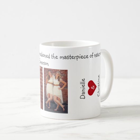 Freunde Zitat Emerson BESTE FREUNDIN Herznamen Nie Kaffeetasse (VorderseiteRechts)