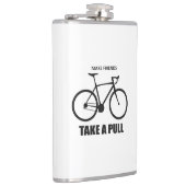 Freunde zum Fahrradfahren machen Flachmann (Rechts)