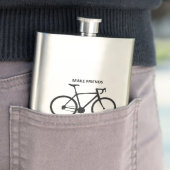 Freunde zum Fahrradfahren machen Flachmann (Beispiel)