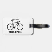 Freunde zum Fahrradfahren machen Gepäckanhänger (Rückseite horizontal)