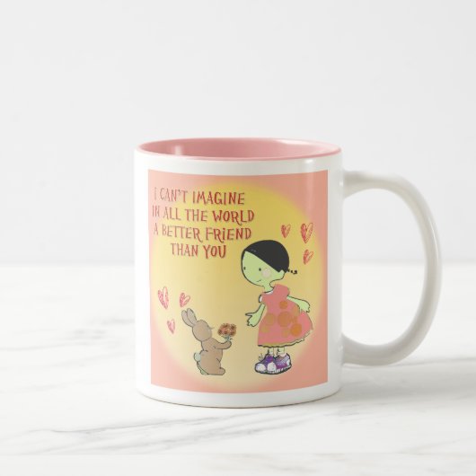 Freunde Zweifarbige Tasse (Rechts)