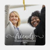 Freunde zweiseitiges, kurzes Skriptüberlagerungs-F Keramikornament (Vorderseite)