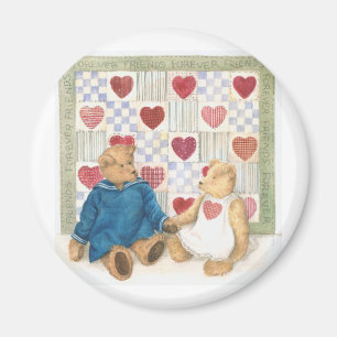 Freundefür immer illustrierte Teddy-Bären Magnet