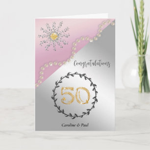 Freunden zum 50. Hochzeitstag gratulieren Karte