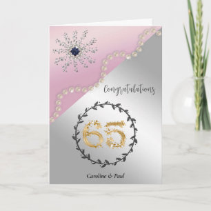 Freunden zum 65. Hochzeitstag gratulieren Karte