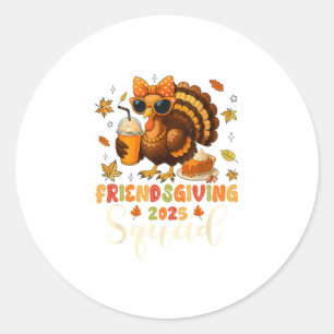 Freundes Dankeschön-Trupp 2025 Herbst Herbst Dankb Runder Aufkleber