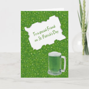 Freundes St. Patrick's Day Vierblattklee Karte
