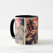 Freundes-Weihnachtsfoto Tasse (Vorderseite Links)