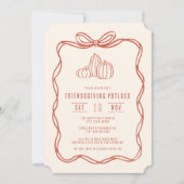 Freundesdankfest-Essen Gemeinschaftsessen Kokette Einladung (Vorderseite)