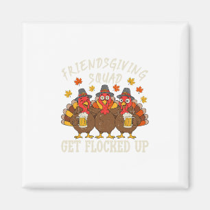 Freundesdankfest-Trupp Truthahn Thanksgiving Freun Magnet